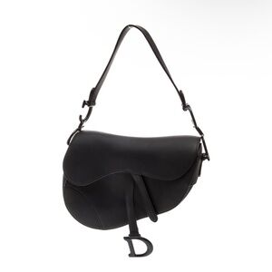 Christian Dior Black Saddle Bag